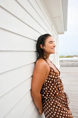 Polka Dot Frill Bikini Top PL7HBZZW26IY