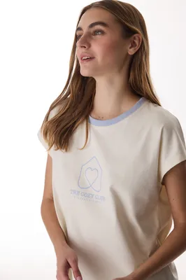 Cozy Club T-Shirt Pajama Top PNAJF0XK26IY
