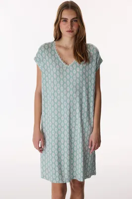 Alia Green Short Sleeve Nightgown PNT99FX526IY